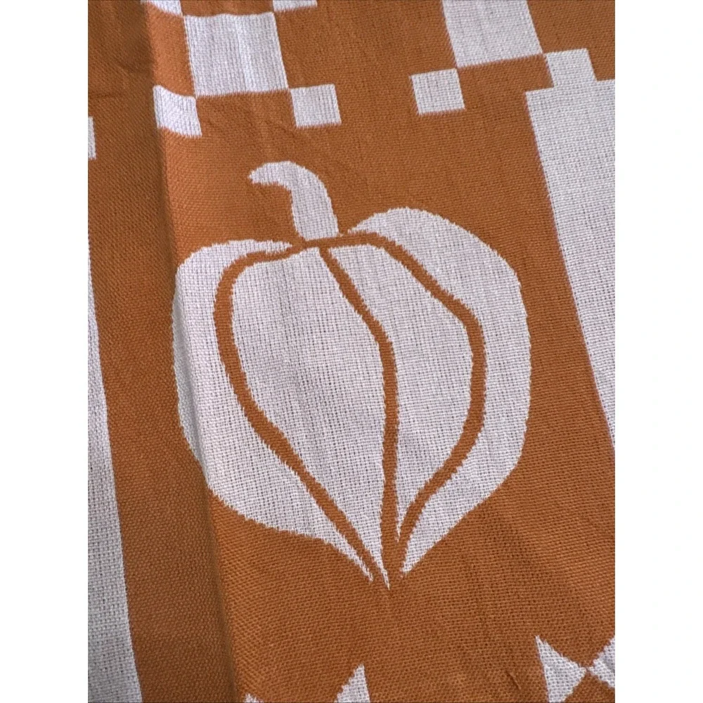 Anthropologie Danika Kitchen Towel Dish Tea‎ Scandi Modern Pumpkin Geometric